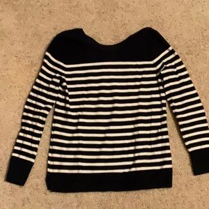 Banana Republic Navy & White Stripe Sweater